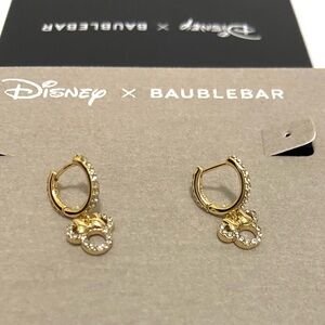 Disney X BaubleBar small hold hoop with Minnie Mouse earrings